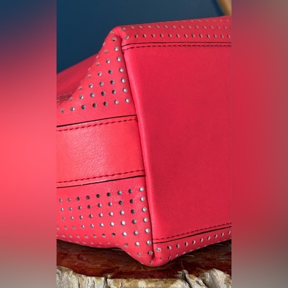 Coach Legacy Perforated Watermelon Pink Leather Duffel 22762 - Picture 15 of 16